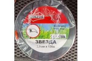 Леска, волосінь косильная 3,5мм 135м зірочкою